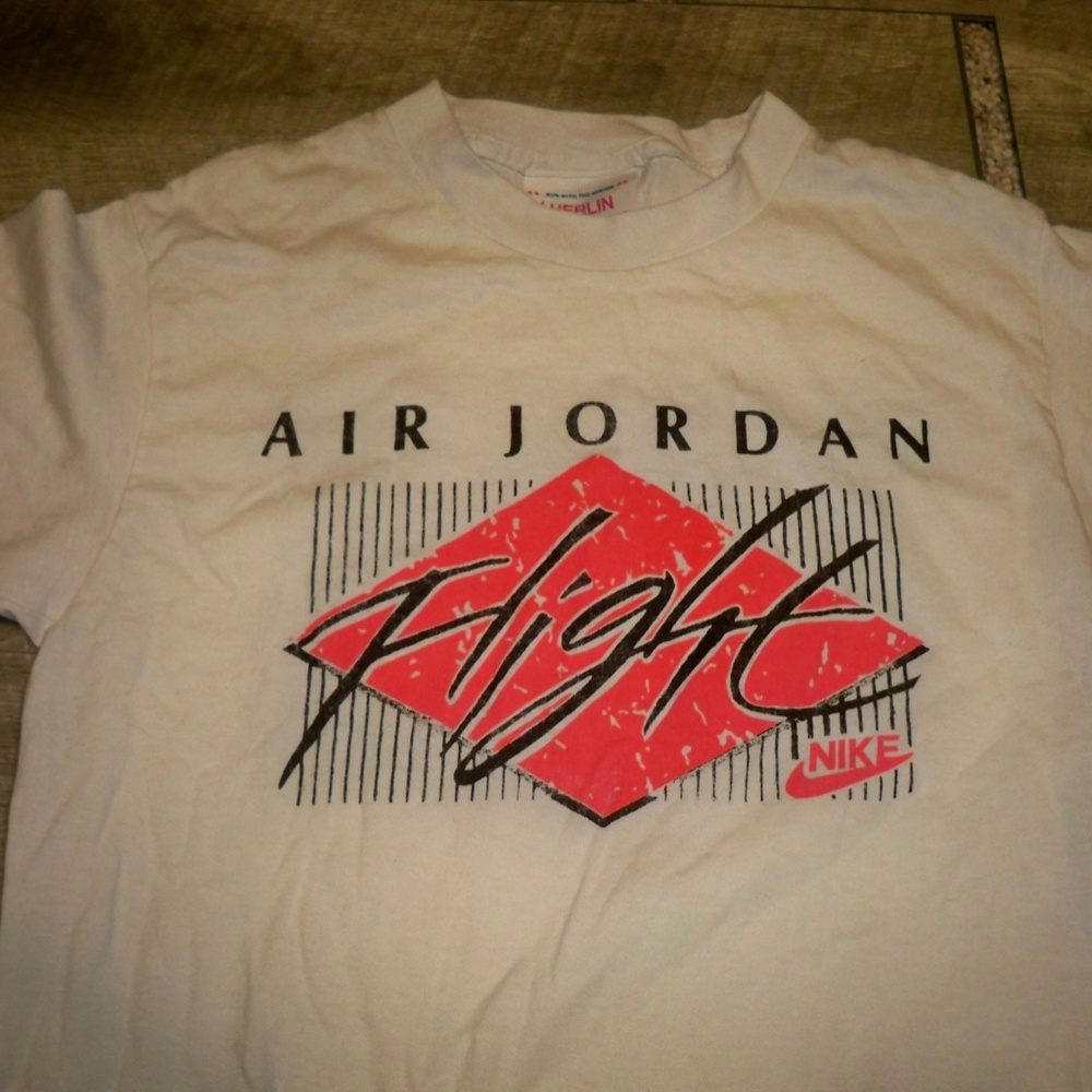 Vtg Nike Air Flight Men's Tshirt Tee White Small - Picture 3 of 9